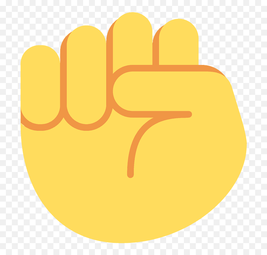 Raised Fist Emoji Clipart - Black Transparent Fist Emoji Png,Punch Emoji