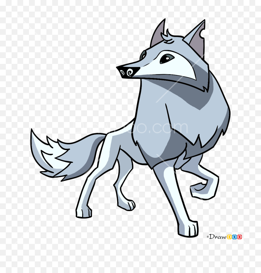 How To Draw Arctic Wolf Animal Jam - Draw Arctic Wolf Animal Jam Emoji,Wolf Face Emoji