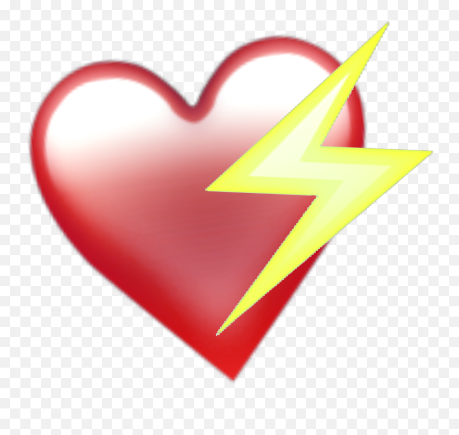 Theflash Teamflash Emoji Heart Foudre - Heart,The Flash Emoji