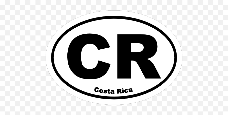 Costa Rica Cr Oval Sticker - Circle Emoji,Costa Rica Emoji