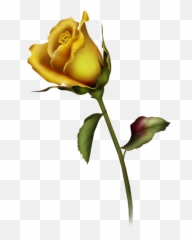 Yellow Rose Art Download Free Clip Art - Single Yellow Rose Clip Art Emoji,Yellow Rose Emoji