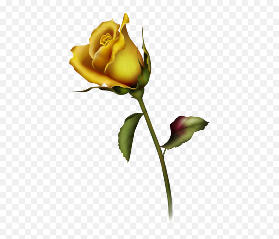 Yellow Rose Art Download Free Clip Art - Single Yellow Rose Clip Art Emoji,Yellow Rose Emoji
