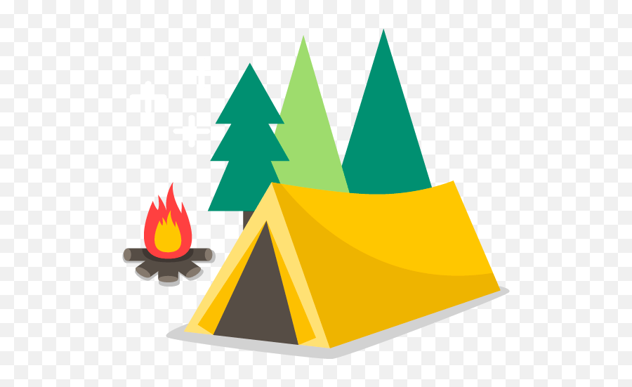 Camping Campfire Tent Vacation Multicolor Travel - Triangle Emoji,Camping Emoji