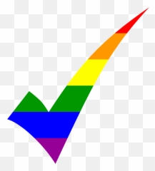 Rainbow Check Vector Clipart Image - Mark Emoji