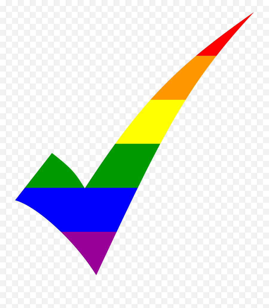 Rainbow Check Vector Clipart Image - Rainbow Check Mark Clipart Emoji,Check Box Emoji