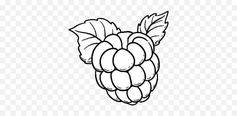 Raspberry Drawing - Raspberry Black And White Emoji,Raspberries Emoji