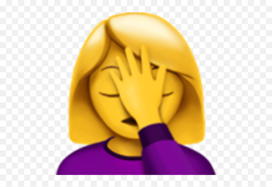 Apple - Woman Facepalm Emoji,Sneaky Emoji