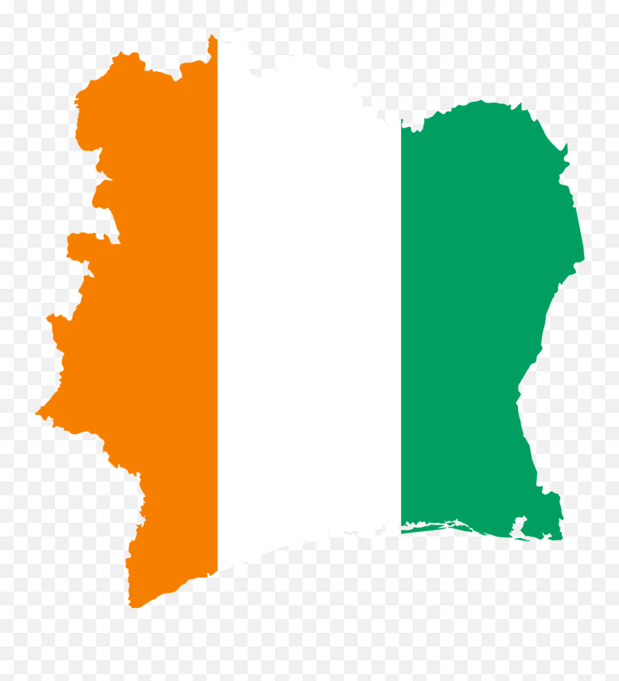 Divoire Flag Map Ivory Coast Geography - Ivory Coast Flag Map Emoji,St Croix Flag Emoji