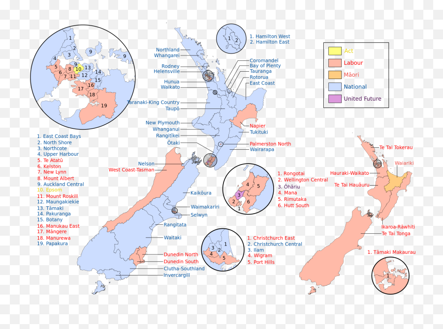New Zealand Electorates 2014 - Web Page Emoji,West Coast Emoji