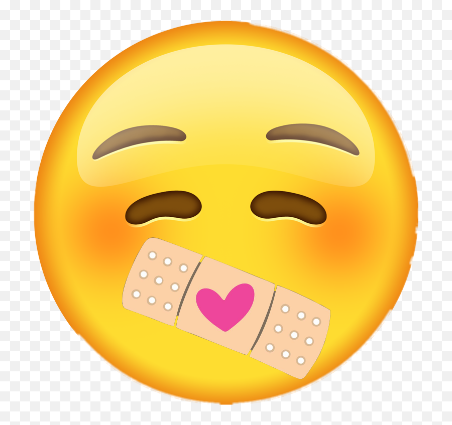 Shut Up With A Bandaid Emoji,Shut Up Emoticon