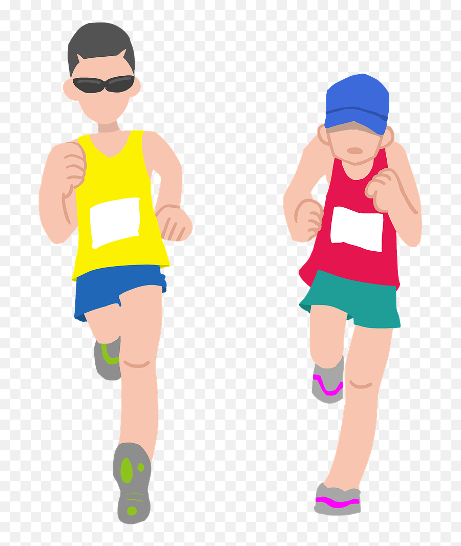 Marathon Marathon Runner Runner Run - Marathon Running Cartoon Png  Emoji,Road Runner Emoji - free transparent emoji 
