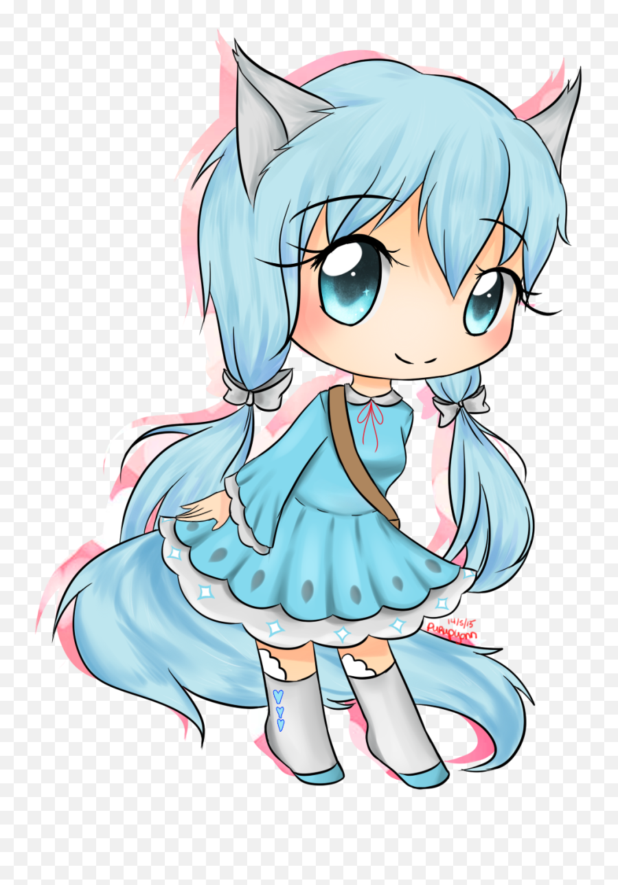 Chibi Artemis Luna - Chibi Artemis Emoji,Curtsy Emoji