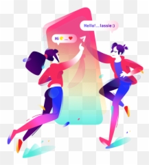 Lithuanian Typing Keyboard Type - Chat Image Cartoon Girl And Boy Emoji
