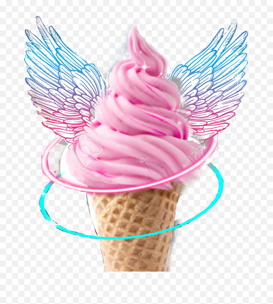 Pink Ice Cream - Ice Cream White Background Emoji,Yogurt Emoji