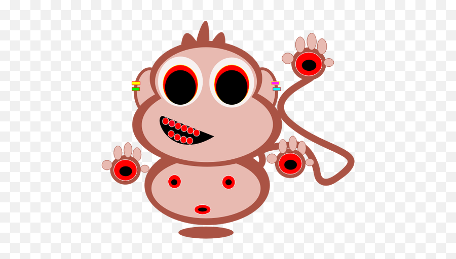 Red Monkey - Ape Emoji,Emoji Christmas Ornaments