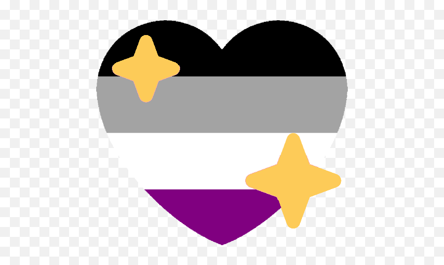 Asexual Sparkling Heart Emoji,Asexual Flag Emoji