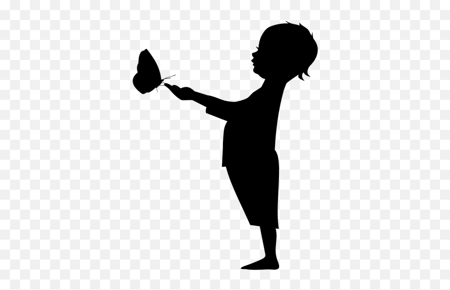 Child Holding Butterfly - Child Silhouette Transparent Emoji,Frying Pan Emoji