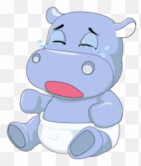 Drawing Hippopotamus Hipo Transparent - Hippo Crying Emoji,Boobie Emoji