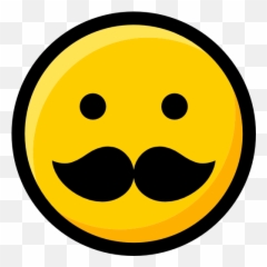 Moustache Emoticons Smileys Interface Faces Emoji - Icon,Mustache Emoji