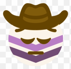 Non Emoji - Pensive Cowboy Png