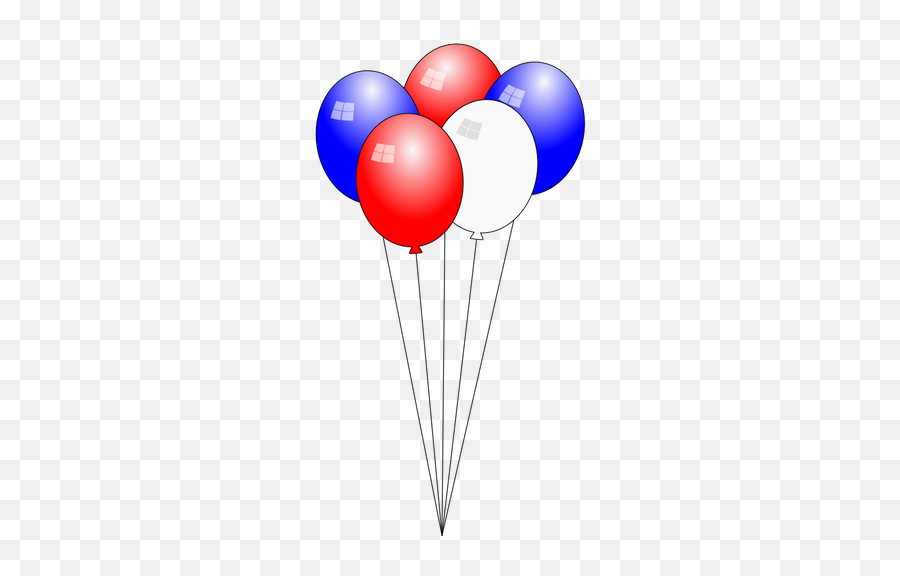4th Of July Balloons - Red White And Blue Balloons Clip Art Emoji,Happy Birthday Emojis