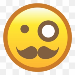 Gentleman - Smiley Emoji,Movember Emoji