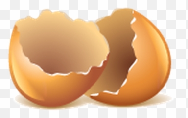 Cracked Brown Egg With Chick Clipart In - Egg Shells Clipart Png Emoji,Chicken Hatching Emoji