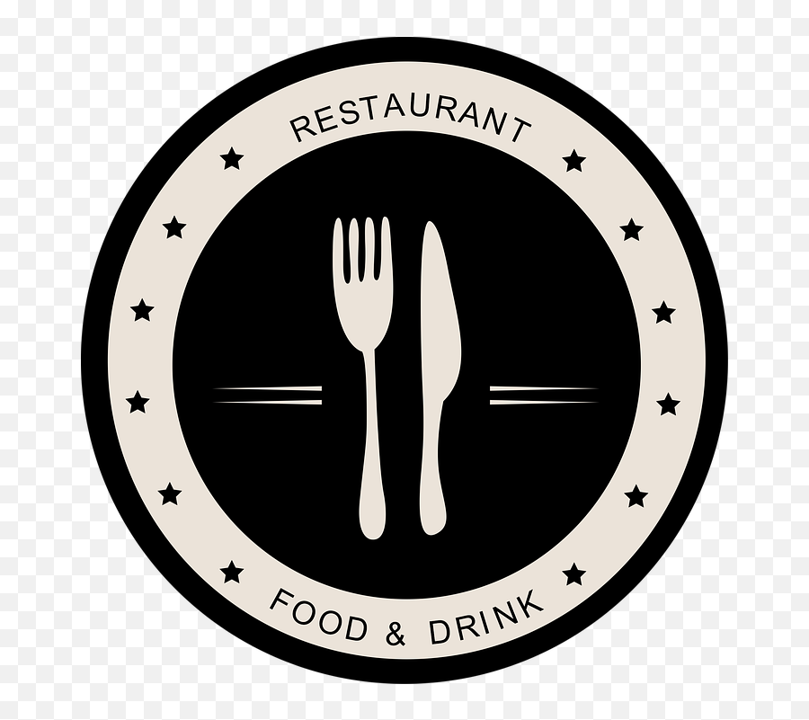 Label Round Restaurant - Restaurant Emoji,Emoji Ant Fork Knife