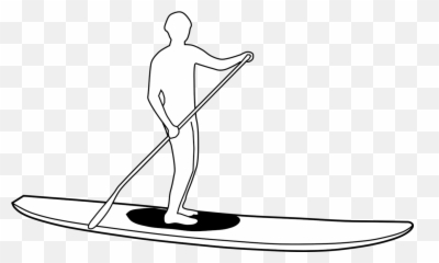 Surfing Clipart Individual Sport - Paddleboard Png Emoji