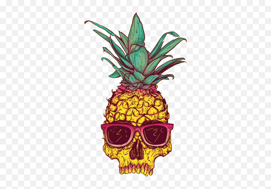 Free Download Transparent Pineapple Tumblr 500x713 For - Hipster Paintings Emoji,Pineapple Emoji