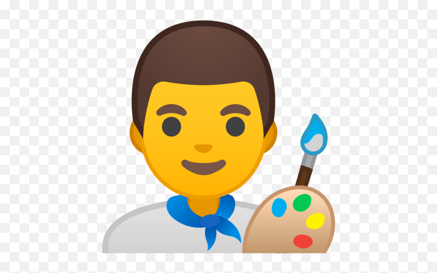 Man Artist Emoji - Emoji Artista,Paintbrush Emoji