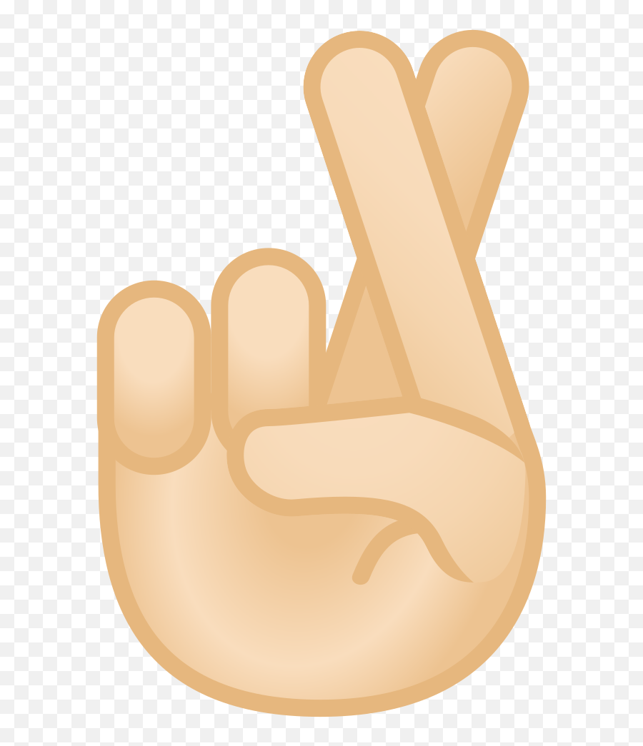 Crossed Fingers Light Skin Tone Icon - Fingers Crossed Emoji Black Background,Fingers Emoji