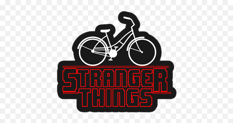 Strangerthings Bike Bicycle Bicicleta Stranger Things - Stranger Things Logo Bicicletas Emoji,Bicycle Emoji