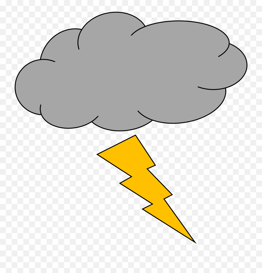 Thunderstorm And Lightning Clipart - Thunder Storm Clip Art Emoji,Thunderstorm Emoji