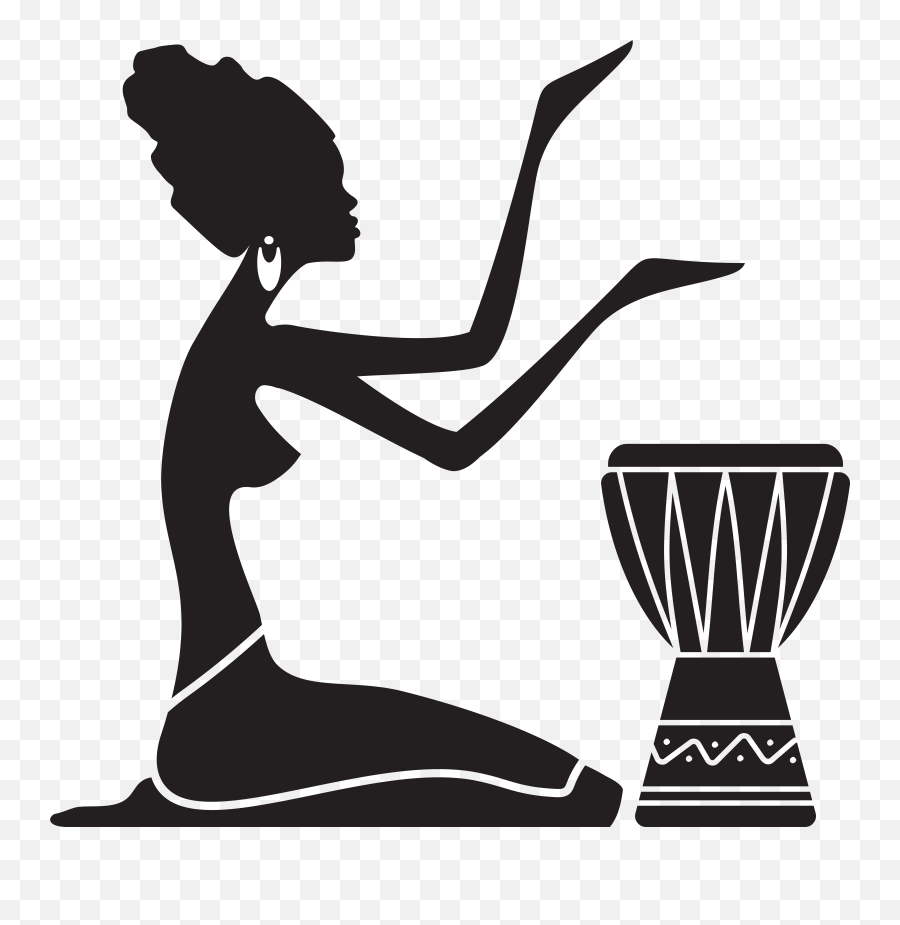 Silhouette Africa Clipart - African Woman Silhouette Painting Emoji,Africa Emoji