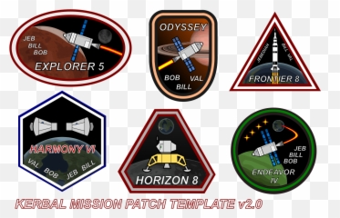 Kerbal Mission Patch Template V2 - Nasa Emoji