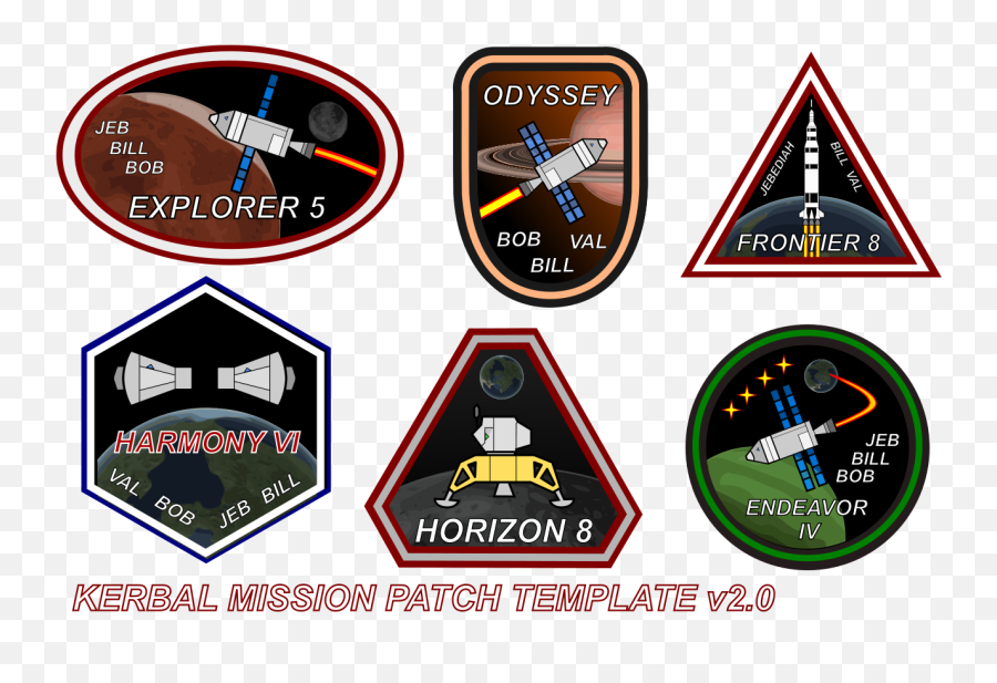Kerbal Mission Patch Template V2 - Nasa Mission Patch Template Emoji,Scotland Flag Emoji Copy And Paste