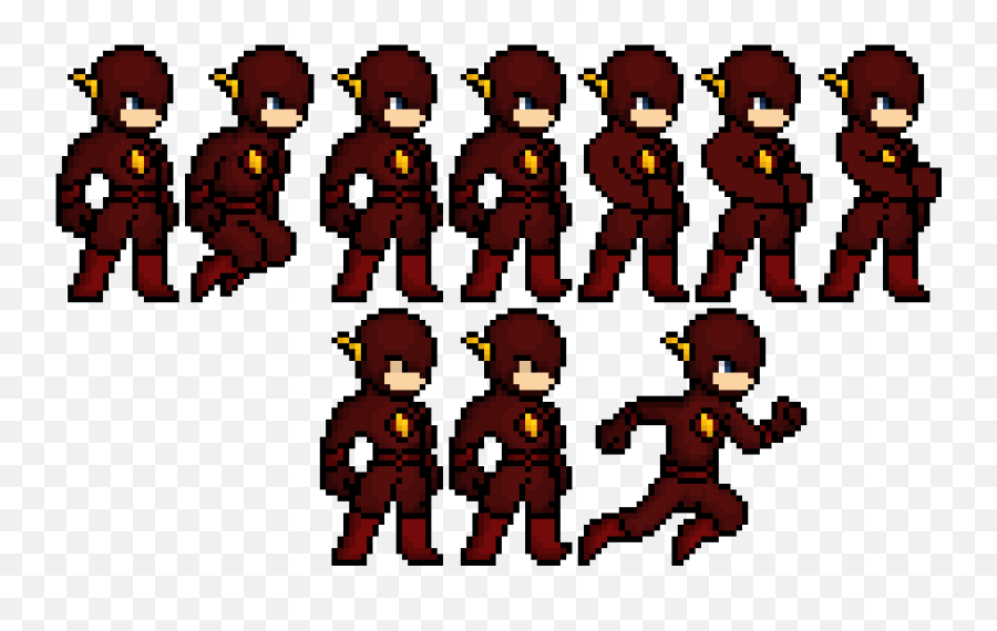 Model Pixel Art Flash - Flash Pixel Art Png Emoji,The Flash Emoji