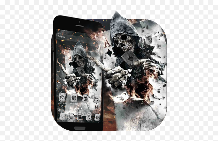 Smoky Poker Skull Launcher Theme Live Hd Wallpaper U2013 Apps On - Skull Poker Emoji,Bane Emoji