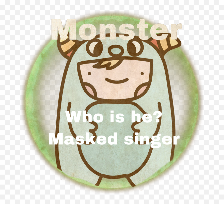 Maskedsinger Monster - Sticker By Bella Baby Cute Monster Cartoon Emoji,Toilet Face Emoji