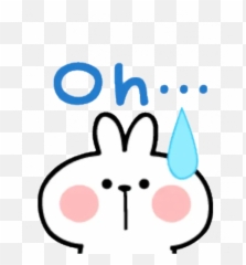 Spoiled Rabbit Emoji With Word 2 Whatsapp Stickers - Dot,Bunny Emoticon