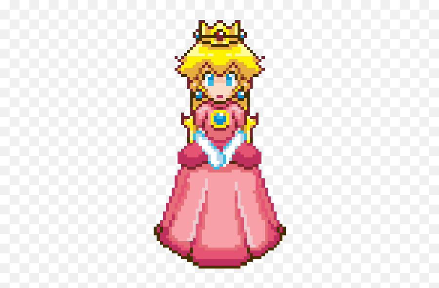 Super Emoji - Image Animée Gif Princess Peach Pixel Png,Super Saiyan Emoji