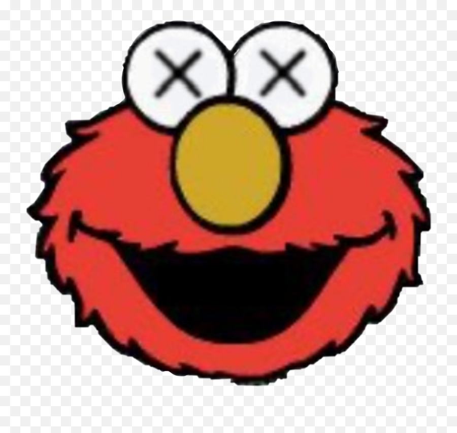 Kaws Elmo Sticker - Elmo Face Png Emoji,Elmo Emoji