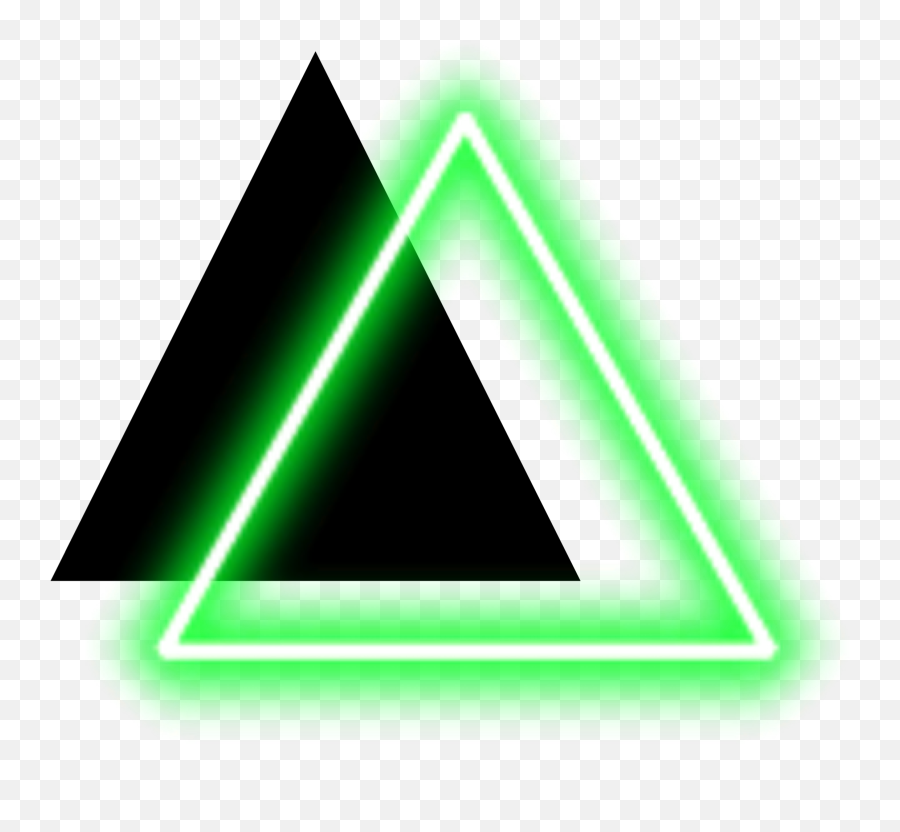 Neon Triangles Triangle Sticker By - Efectos Png Para Miniaturas Emoji,Black Triangle Emoji