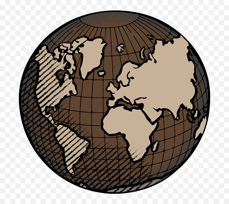 Globe Earth World - Black And White Globe Emoji,Emojie Worl D