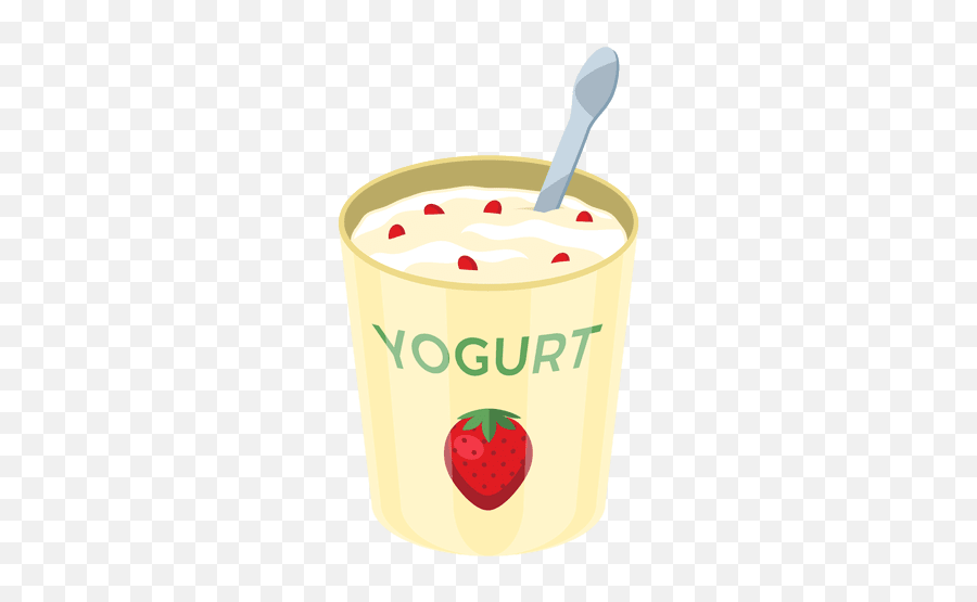 Strawberry Yogurt Pot - Fruit Yogurt Yogurt Drink Graphic Emoji,Yogurt Emoji