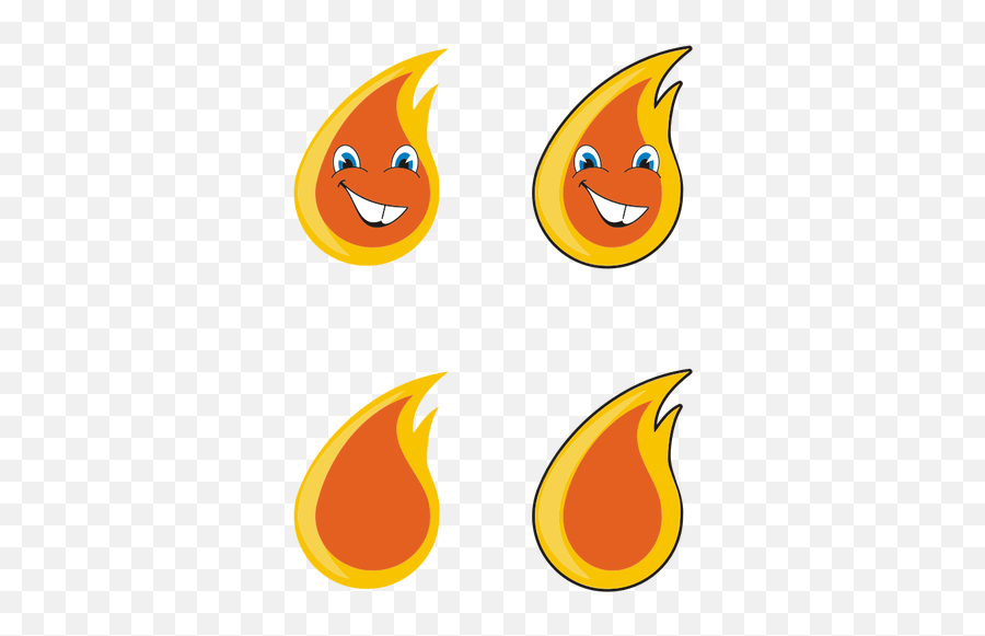 Flames - Cartoon Flame Emoji,Fire Emoticon
