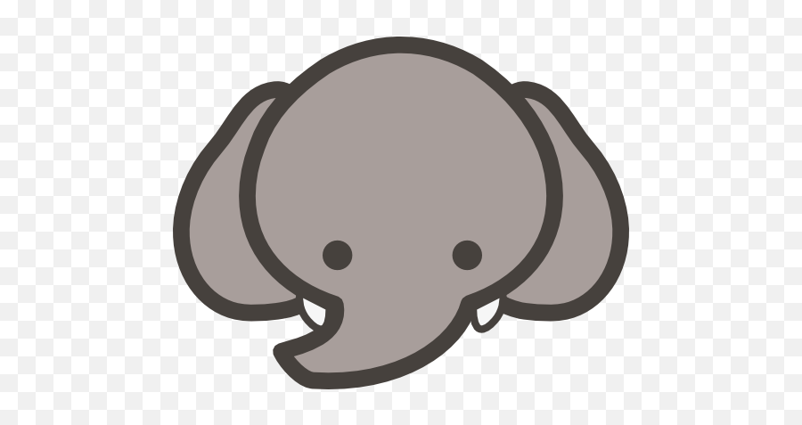 Elephant Face Clipart - Cute Animals Cartoon Elephant Emoji,Elephant Emoticon