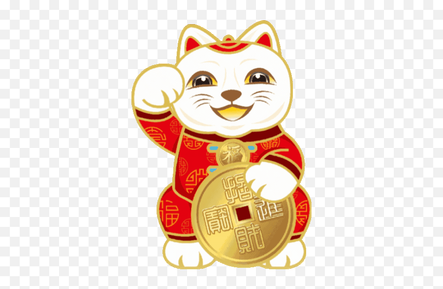 Fortune Cat Sticker - Luck Emoji,Lucky Cat Emoji