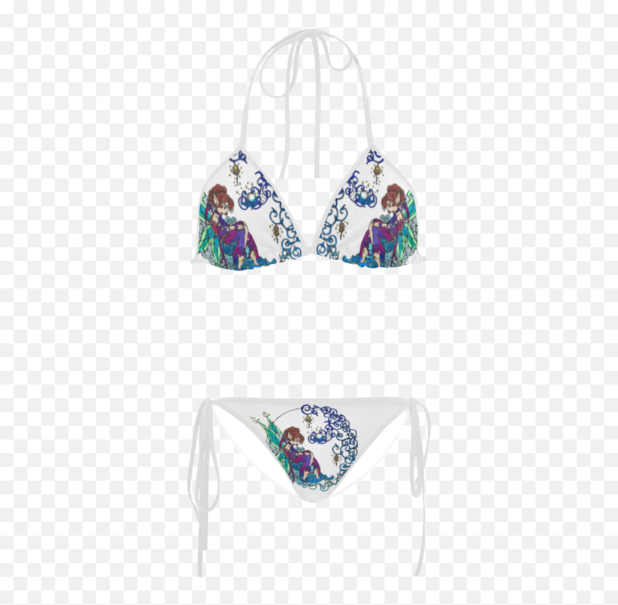 Pearl Fairy Custom Bikini Swimsuit - Bikini Emoji,Emoji Bikini Top